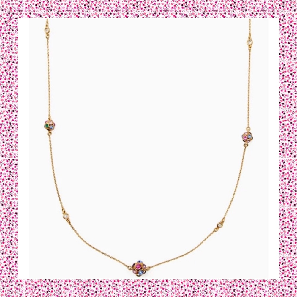Take 40% Off Kate Spade ♠️ “Time to Shine” Multi Color Scatter Necklace NWTs